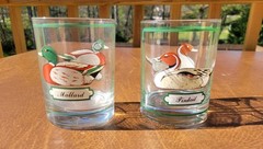 2 Vintage Mallard Duck Pintail Hunting Lodge Hunter Wetlands Whiskey Rocks Glass