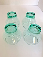 Sasaki Harmony Aqua Flat Tumbler 8 oz – Set of 4