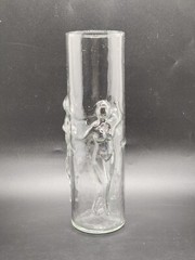Vintage La Femme 3D Naked Nude Lady Woman Drinking Glass Decor 9″ Tall