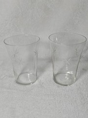 Vintage 6 Point Atomic Starburst/Bethlehem Star Pattern (MCM) Barware Glasses