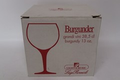 Luigi Bormioli Burgundy Wine Glass Set of 4 13oz Preston Vineyards Etched