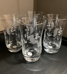 Vintage NIB Princess House Heritage Flat Tumbler Beverage Glasses 6938 Set Of 4