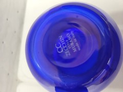 2 CC ZECCHIN Style MURANO Two Tone Glasses 3.5″ Made Italy RARE Rose & Blue