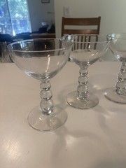 Bryce Aristocrat Clear (5) Sherbet or Champagne Glasses, 5 1/4″