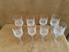 Atlantis Moselle Wine Cut Lead Crystal Goblets & Flutes set of 12 pc champagne