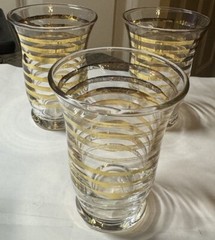 Gold Striped Cordials – Set of 3