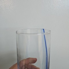 Libbey Glass Crisa Cobalt Blue Ribbon Swirl Tall Tumbler Rocks