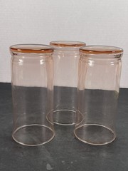 Vintage Glass Cup Libbey Connoisseur Pink Peach 5.25″ Tumbler 12oz Drinkware Use