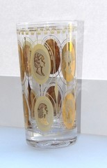 Set of 4 Royal Women Courtesan Highball Glasses Gold MCM Barware