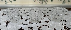 3 ICEBERG STORM OVAL OLD FASHIONED WHISKY CLEAR CRYSTAL GLASSES