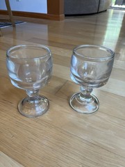 Vintage Very Heavy Goblets/Schooners (2) 7.5” High