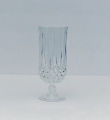 Crystal D’Arques Durand Longchamp Crystal Ice Tea Glass Diamond Pattern 7”