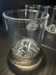 North Artisan Mt Shasta, St Helens, Baker, Fuji Whiskey Low Ball Glass Set of 4