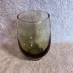 Libbey Glass Tempo Avocado Green Cooler Tumblers Roly Poly Set of 7 Glasses Vtg