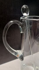 Vintage Martini Cocktail Pitcher With Stirrer Sleek Modernist Clear Glass 11″