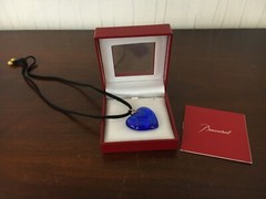 1 Blue Heart Necklace In Baccarat Crystal (Price Per Unit)