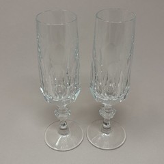 4 Nachtmann Crystal Champagne Glasses Alexandra Cut Fluted VTG 90’s Barware MINT