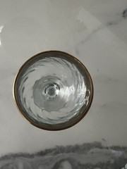 Cristal d’Arques Durand clear glass wine glass 24 cl gold rim