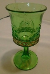 EAPG Jewel Cordial Emerald Green Souvenir St. Paul, Minn. 4″ Tall VTG FREE SHIP