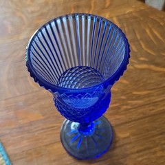 Vintage 1976 Avon Fostoria Cobalt Blue Glass Goblet. George Washington