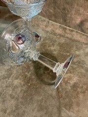 1940S WestMoreland Glass Tall Sherbet Stem/Champagne Flared Pair