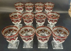 Indiana Glass Colony Park Lane Ruby Stemware Glasses 7 Sizes 80 Pieces