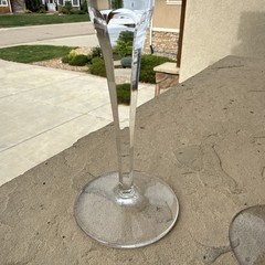 Waterford Crystal Millenium Peace Dove Toasting Flute Pair 9 1/4In Signed, Exc.
