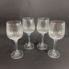 4 X Vintage Schott-Zwiesel Westminster Wine Glass Crystal 7.25″ – Set.