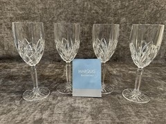 Marquis by Waterford Brookside White Wine Glasses Goblets Set of 4 Germany