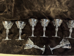 8 VTG Tiffin Franciscan Rose Marie #15071 Champagne/Sherbet Glasses 57/8″ C22