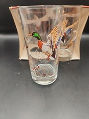 NOS Vintage Libbey Mallard Duck Highball Glass 12.5 oz Water Tea Glass Original
