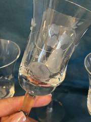 Toscany Wine Glasses Etched With Butterfly & Flowers – Set Of 4