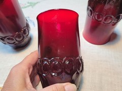 4 HTF Rare TIFFIN FRANCISCAN *MADEIRA RUBY RANCHO* 5 5/8″ FLAT TUMBLERS 1973-74