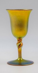 Steuben Aurene Gold Wine Glass – Twist Stem – #2561