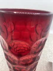 Vintage Imperial Glass Provincial Dark Ruby Flat Iced Tea/ Water Glass Tumbler