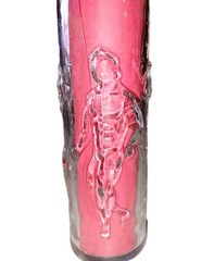 Libbey Male Muscle Man Nude 3D Erotica Tall Tumbler Hi-Ball Glass Vase 16oz VTG