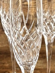 Set of 4 Mikasa Preview XY 732/007 Crystal Champagne Flute Glasses Slovenia