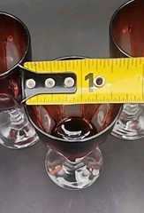 Cristal D’Arques Durand Red Gothic Cordial Glasses 3.25″ France Set of 5