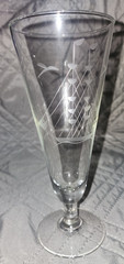 Princess House Clipper Ship Pilsner Glass 429 10OZ 7 5/8″ Tall x 3 1/4″ Wide