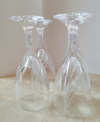 Lenox Debut Crystal Feather Cut 7×3/4 Wine Glasses Set Of 4 New