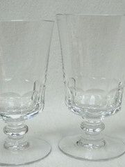 3 Vintage Fostoria Dolly Madison Stemmed Crystal Glasses 5″, 5 1/4″ & 5 1/2″ h