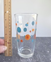 Vintage Libbey Retro Polka Dot Drinking Glass Retro Tumbler