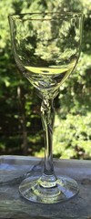 Set of 3 Lenox Unity Gold Trim Crystal 7.5” Wine Glasses w/ Twisted Stem