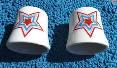 Fiestaware Shot Glass Set Of 2, Americana Stars, USA 4th Of July Fiesta