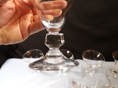 Set of 7 Bryce Clear Glass Hellenic Liquor Cocktail Glasses 4″ Tall