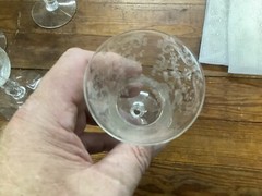 Cambridge Chantilly Glass 5 1/2 Inch Juice Glasses Stem