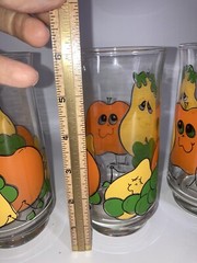 Vintage Nancy Lynn Anchor Hocking Anthropomorphic Fruit Tumblers Large Set 3