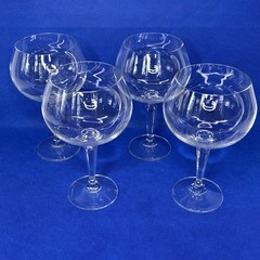 Beautiful Set of 4 Lenox Decor Plain Balloon Wine Goblets Glasses 7.5″