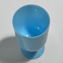 1930s French PORTIEUX VALLERYSTHAL Juice Glass / BLUE OPALINE / Very Rare