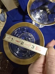 VTG 1930S 11pc 24K GOLD ENCRUSTED BLOWN GLASS DRINK SET TIFFIN RAMBLER ROSE